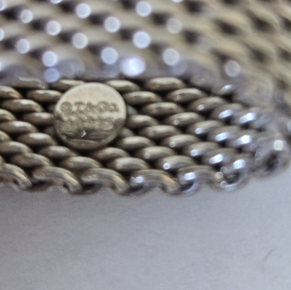 Tiffany & Co Classic Somerset Mesh Basket Weave .925 Sterling Silver Ring Size 7 - Picture 13 of 16